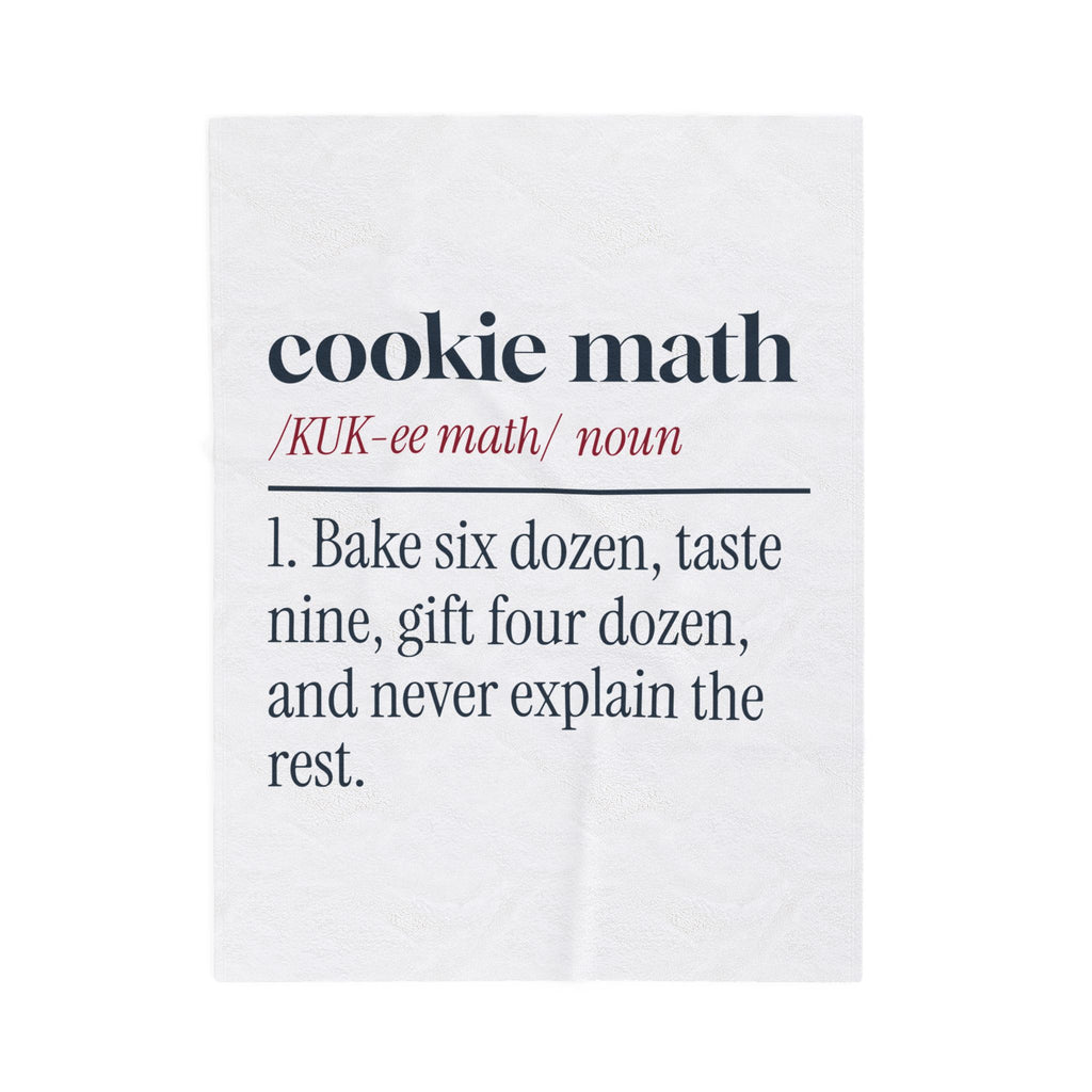 Funny Christmas Baking Throw Blanket Cookie Math Dictionary Definition