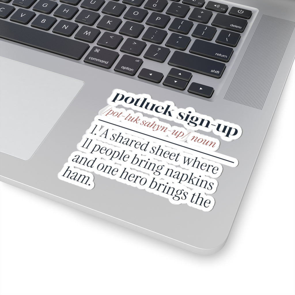 Funny Christmas Coworker Sticker Potluck Sign-Up Definition