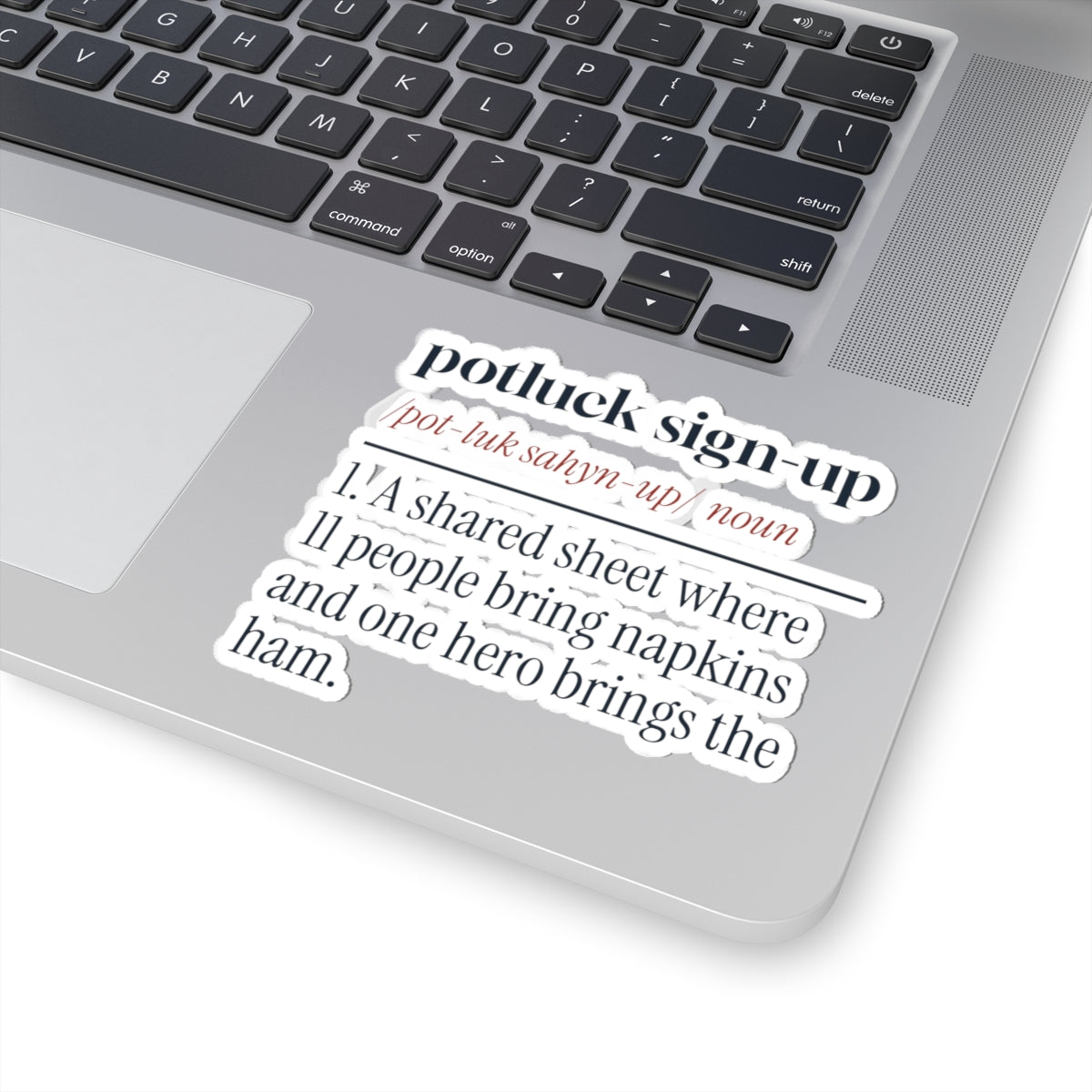 Funny Christmas Coworker Sticker Potluck Sign-Up Definition