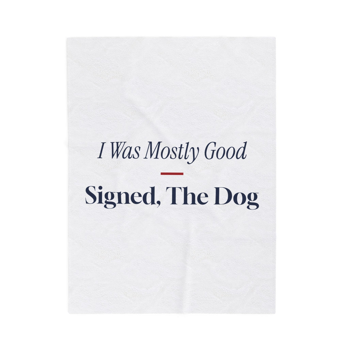 Funny Christmas Throw Blanket I Was Mostly Good Signed The Dog