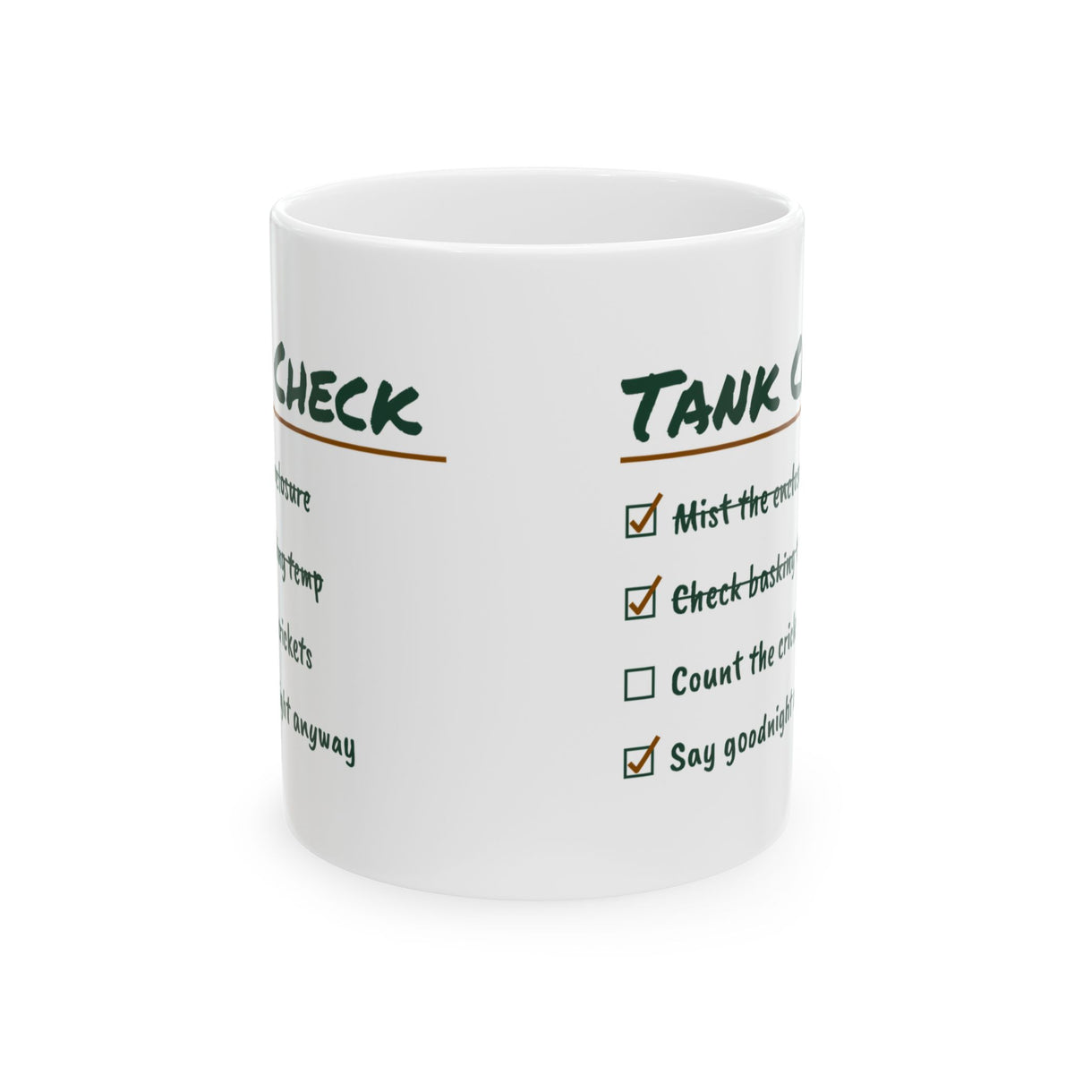 Reptile Owner Coffee Mug Nightly Tank Check