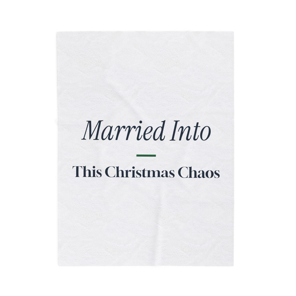 Funny Christmas In-Laws Throw Blanket Married Into This Christmas Chaos