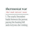 Funny Christmas Sticker Thermostat War Definition For Families