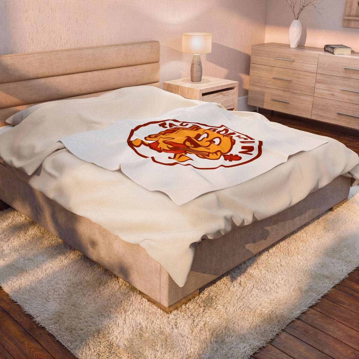 Taco Bout Fun Funny Retro Taco Pun Throw Blanket