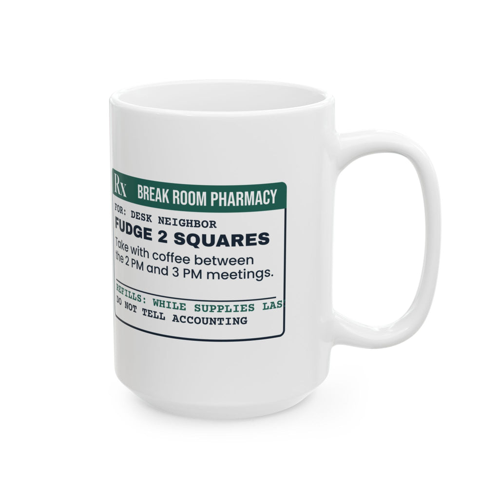 Funny Christmas Coffee Mug Break Room Fudge Prescription For Coworkers
