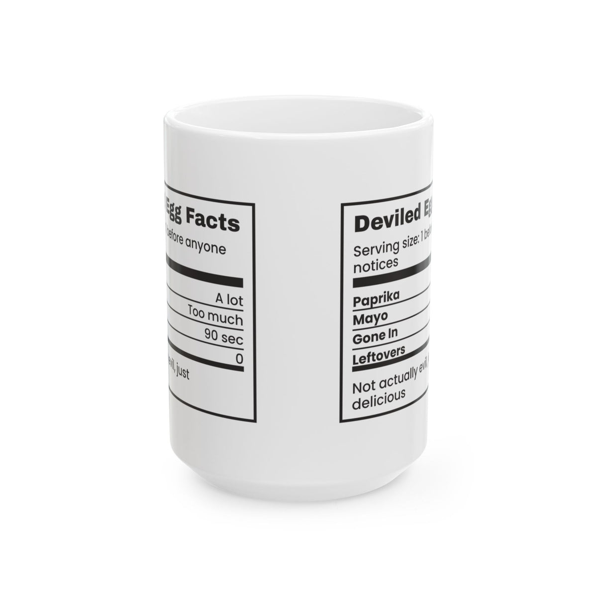 Funny Deviled Egg Coffee Mug Nutrition Facts For Brunch
