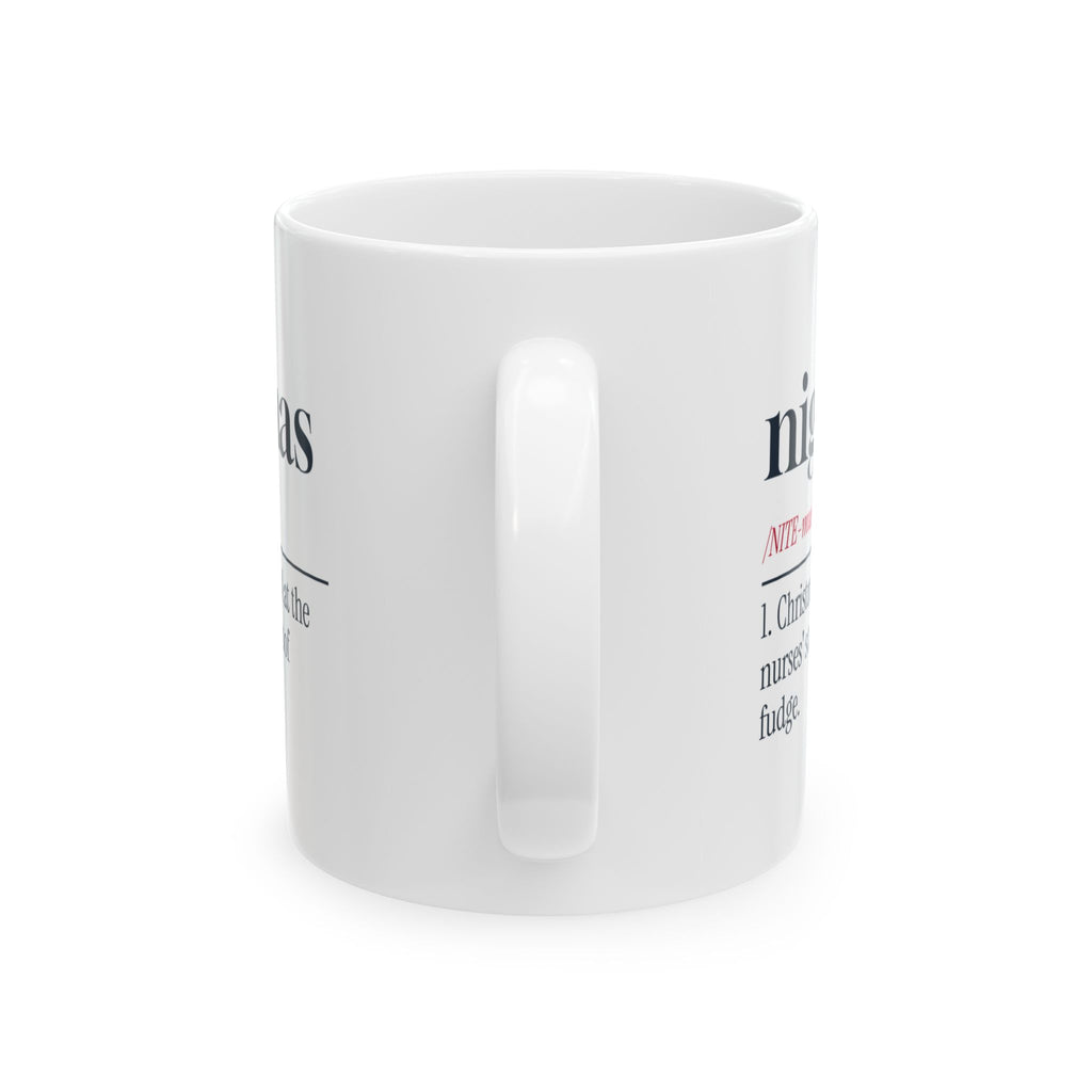 Funny Christmas Nurse Coffee Mug Nightmas Dictionary Definition