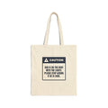 Funny Christmas Dad Tote Bag Dad Is On The Roof Caution Label