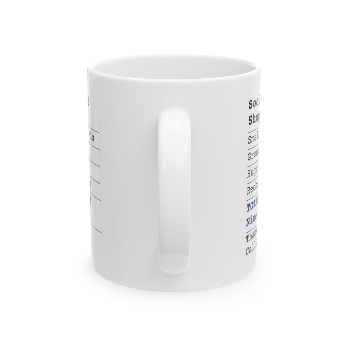Funny Introvert Coffee Mug Social Battery Shop Receipt For Introverts
