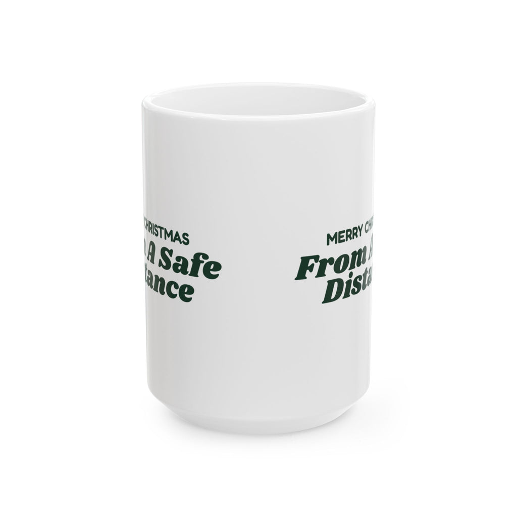 Funny Introvert Christmas Coffee Mug Merry Christmas From A Safe Distance