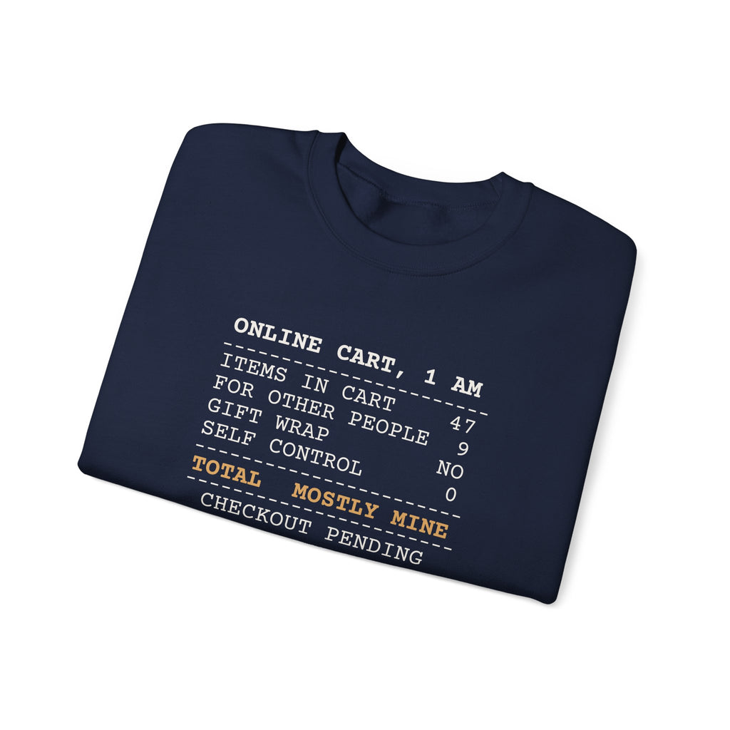 Funny Christmas Shopping Sweatshirt Items In Cart 47 Receipt