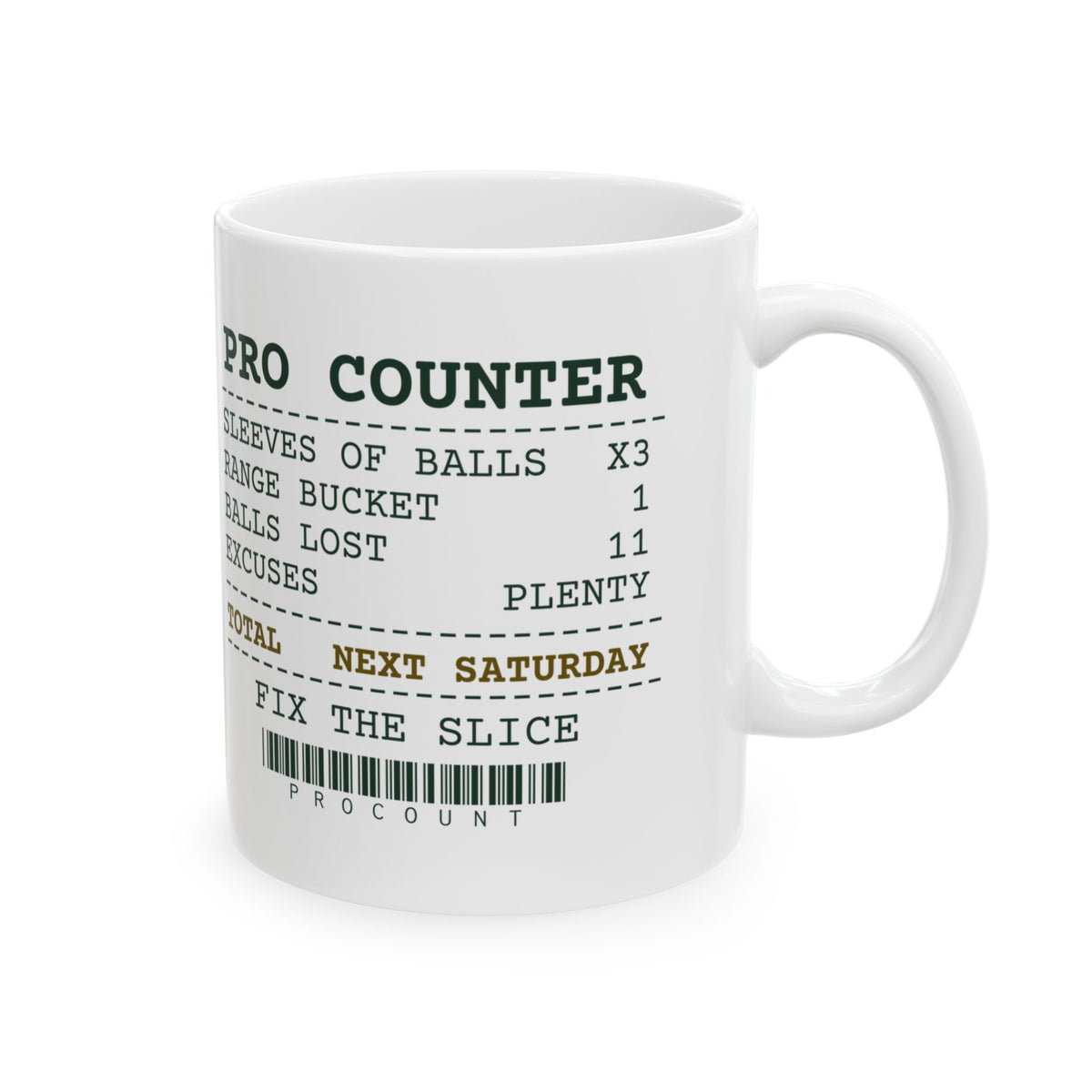 Funny Golf Coffee Mug Balls Lost 11 Excuses Plenty Receipt