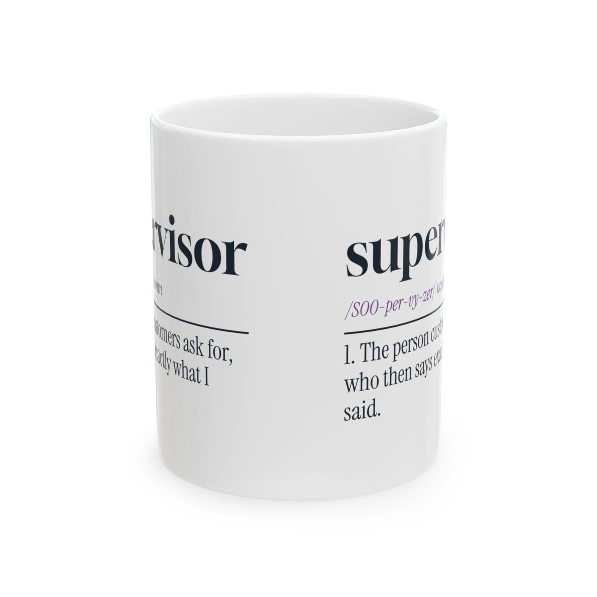 Funny Customer Service Coffee Mug Supervisor Dictionary Definition
