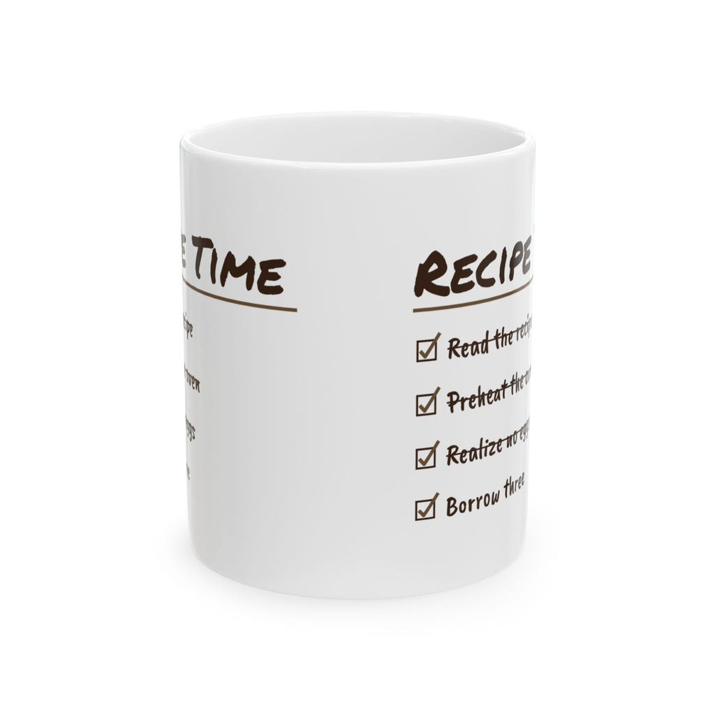 Funny Baking Coffee Mug Realized No Eggs Borrowed Three