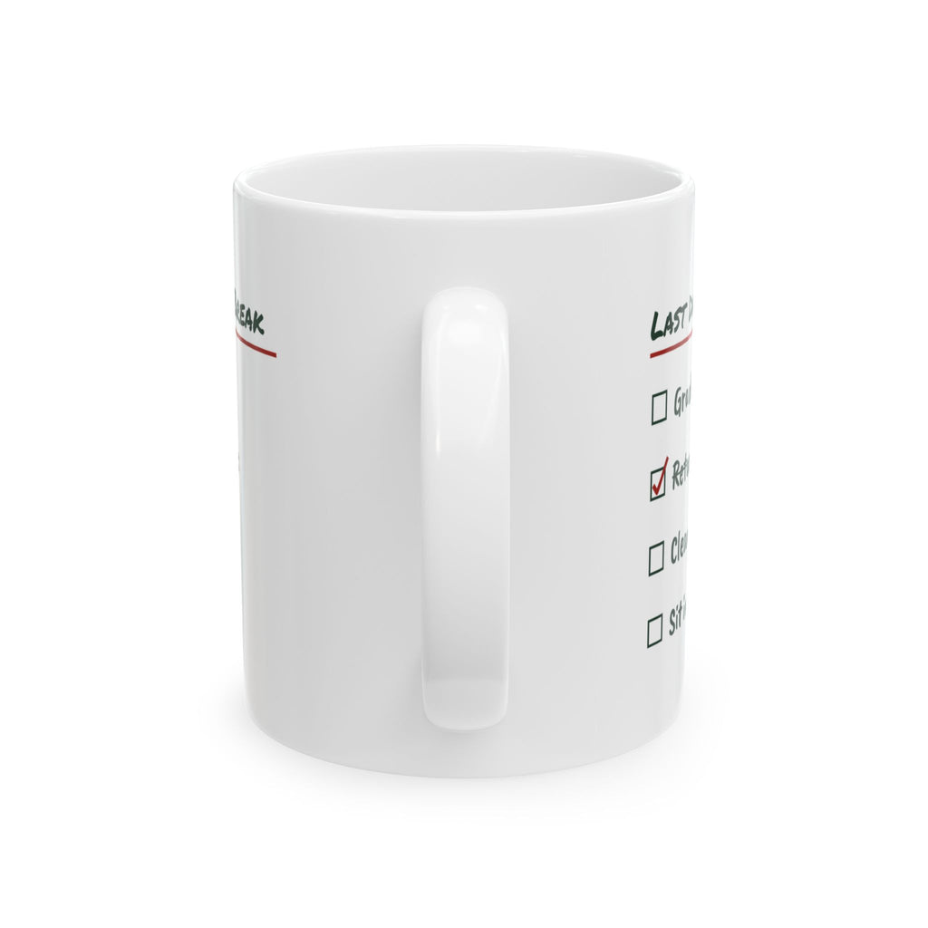 Funny Teacher Christmas Coffee Mug Last Day Before Break Checklist