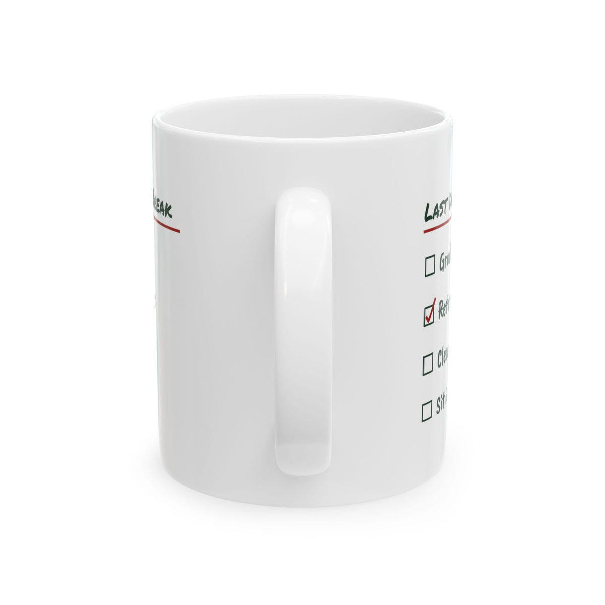 Funny Teacher Christmas Coffee Mug Last Day Before Break Checklist