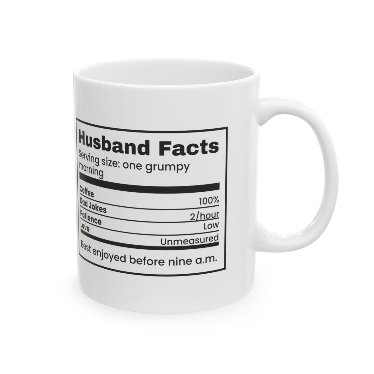 Husband Coffee Mug Best Before 9am