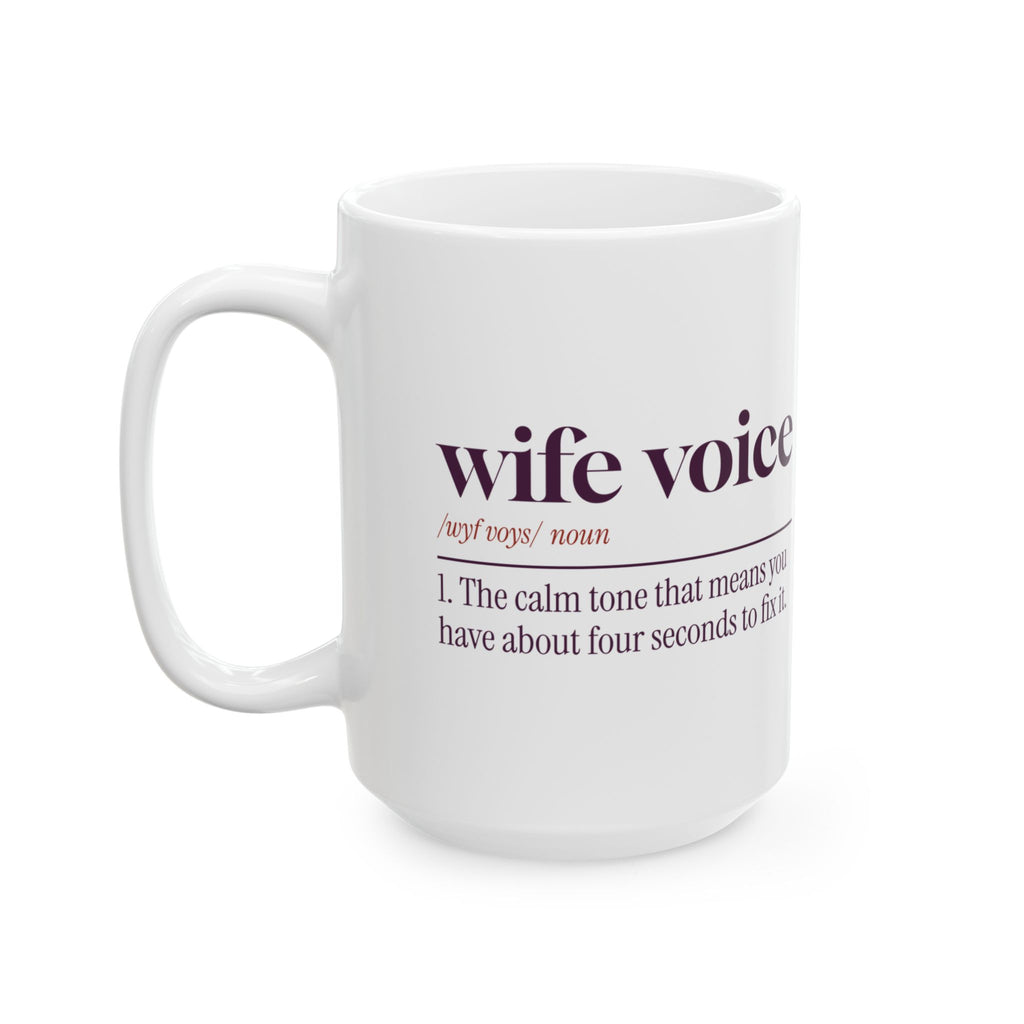 Funny Wife Coffee Mug Wife Voice Dictionary Definition