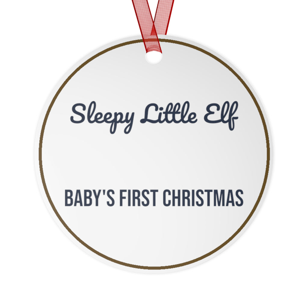 Christmas Ornament Sleepy Little Elf Baby's First Christmas