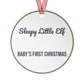 Christmas Ornament Sleepy Little Elf Baby's First Christmas