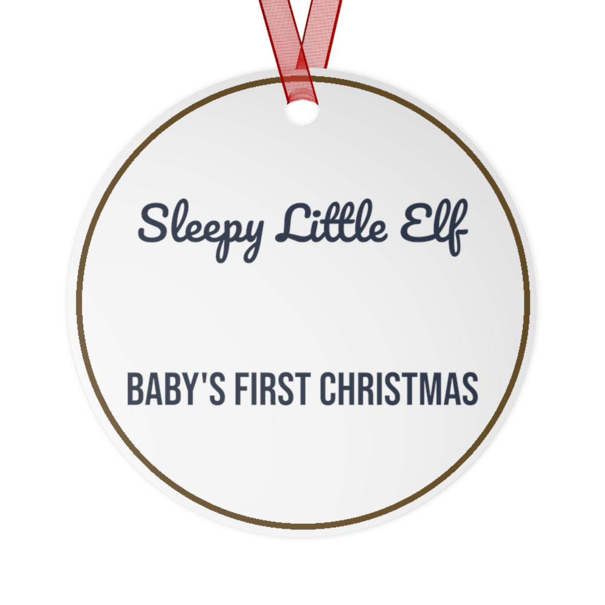 Christmas Ornament Sleepy Little Elf Baby's First Christmas