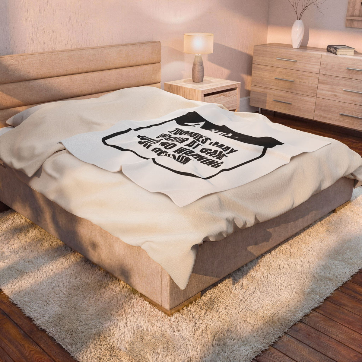 Funny Dog Dad Warning Throw Blanket Zoomies At 6am For Dog Owner