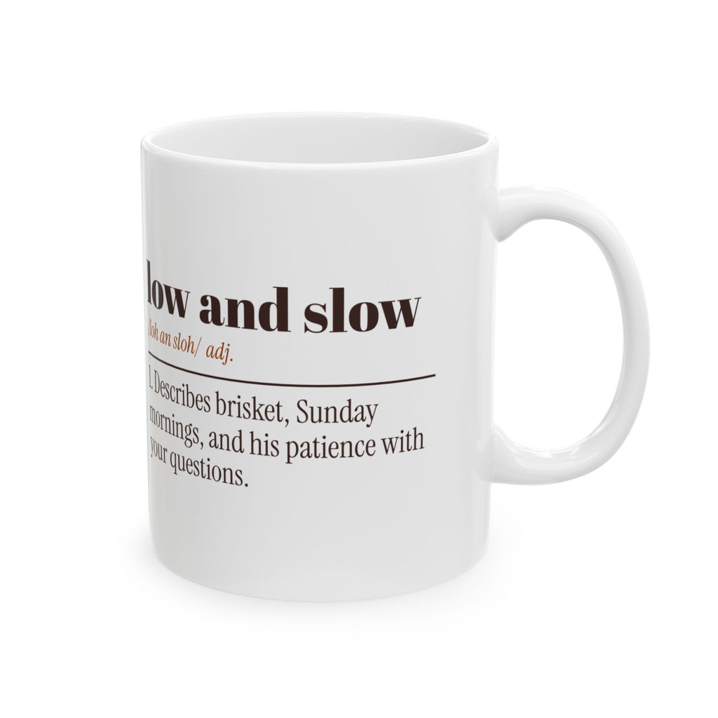 Funny BBQ Coffee Mug Low And Slow Dictionary For Pitmaster