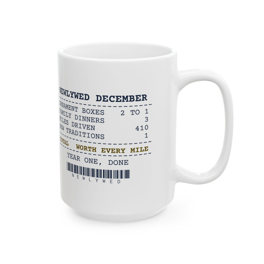 Funny Newlywed Christmas Coffee Mug Newlywed December Receipt