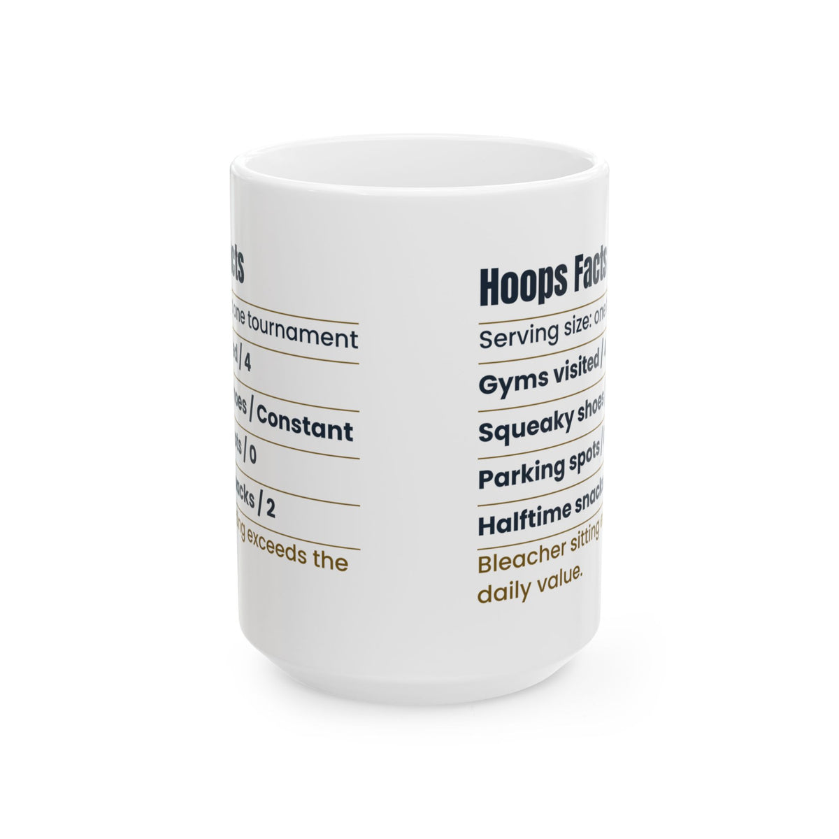 Funny Basketball Coffee Mug Hoops Facts Label For Basketball Parents