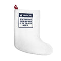 Funny Christmas Stocking Tree Blinks Back Cat Warning For Cat