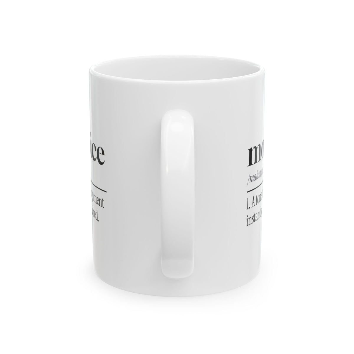 Mom Voice Coffee Mug Ends Arguments No Volume