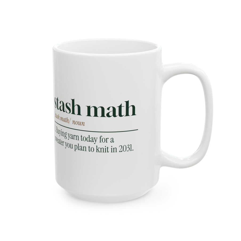 Funny Knitting Coffee Mug Stash Math Dictionary For Yarn Lovers