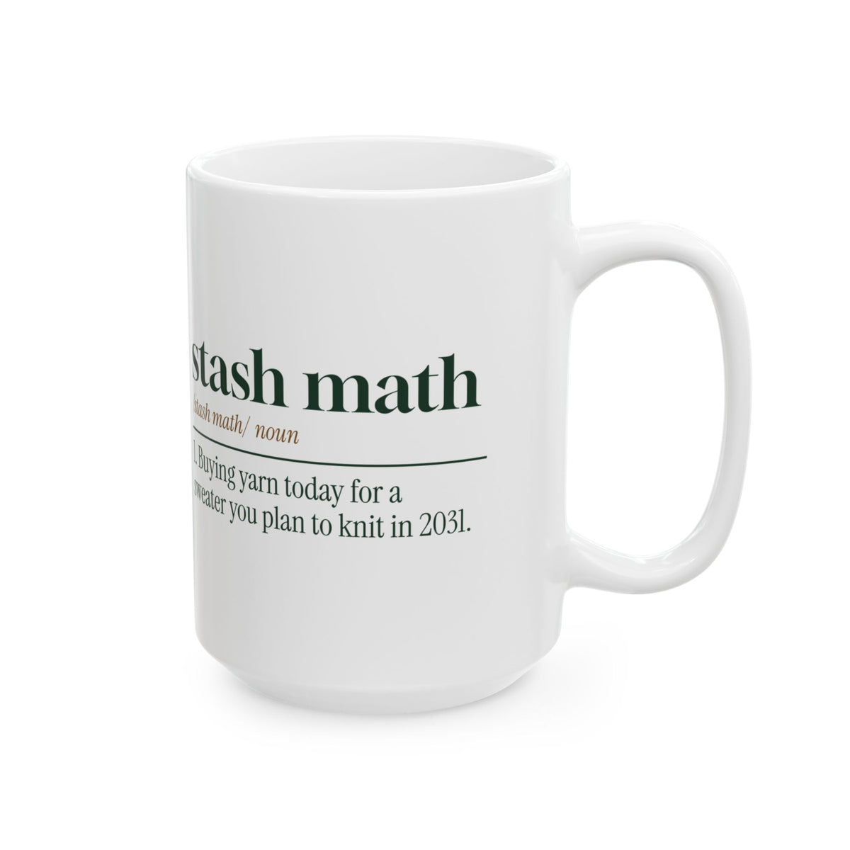 Funny Knitting Coffee Mug Stash Math Dictionary For Yarn Lovers