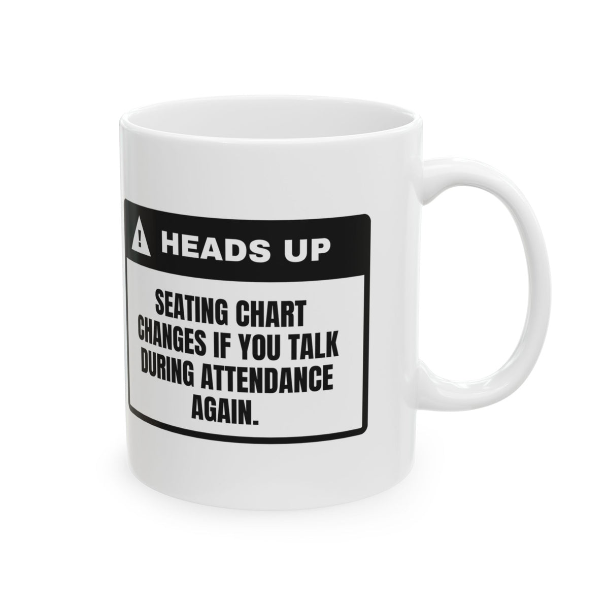 Funny Teacher Coffee Mug Seating Chart Warning For Teachers