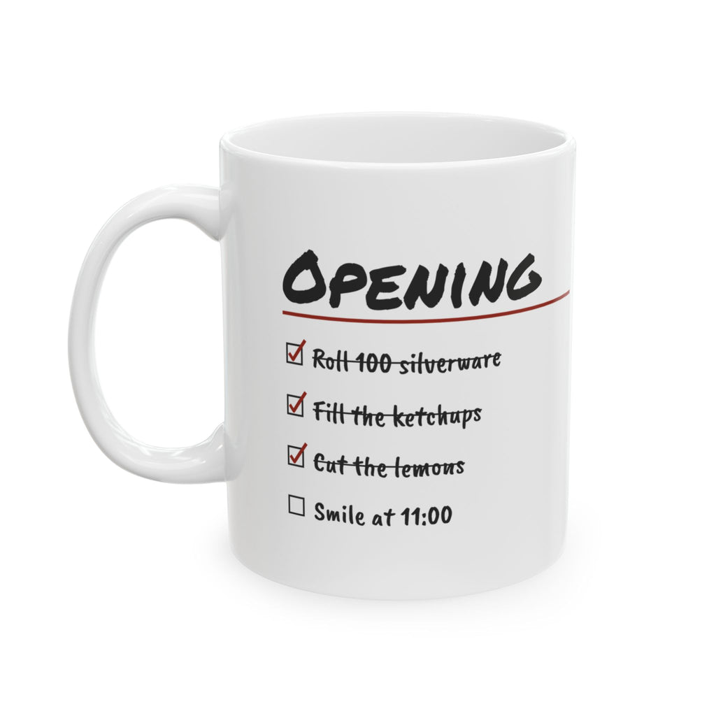 Funny Waitress Coffee Mug Roll 100 Silverware Fill The Ketchups