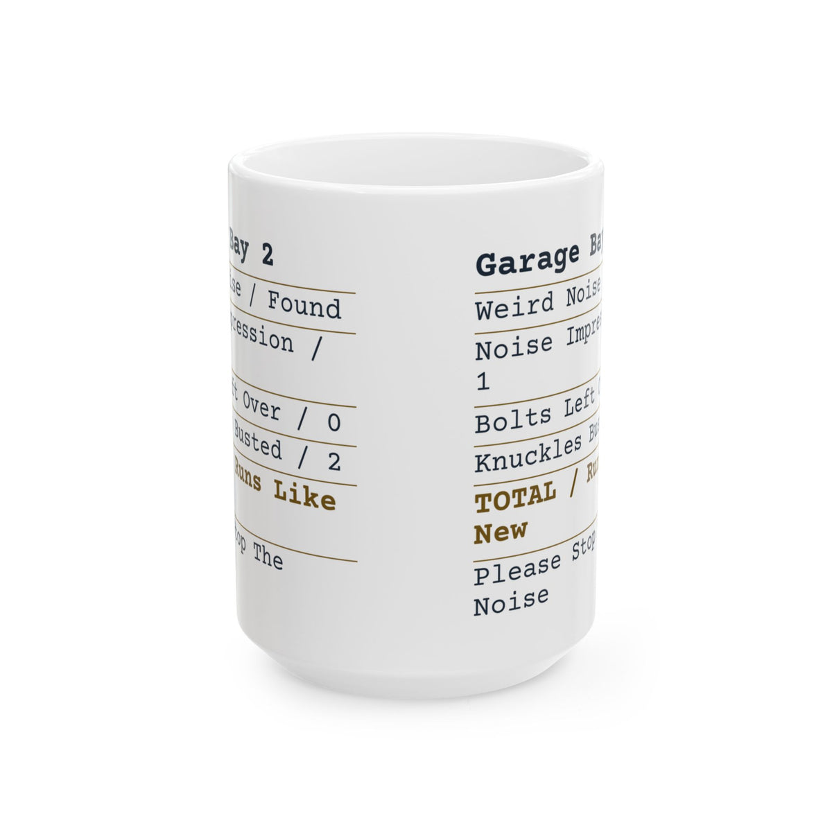 Funny Mechanic Coffee Mug Garage Receipt For Auto Mechanics