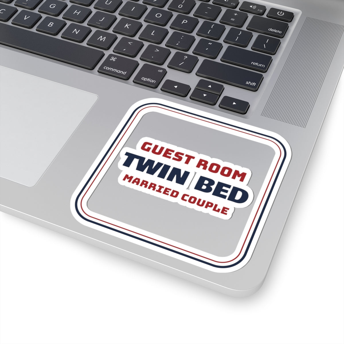 Funny In-Laws Christmas Sticker Guest Room Twin Bed Married Couple