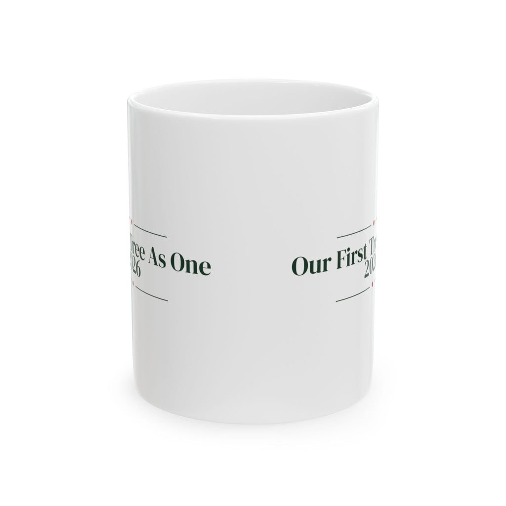 Newlywed Christmas Coffee Mug Our First Tree As One 2026