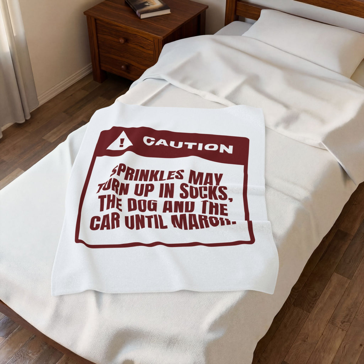 Funny Christmas Baking Throw Blanket Sprinkles Found Until March For Bakers