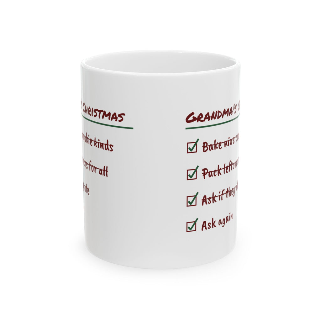 Funny Grandma Christmas Coffee Mug Ask If They Ate Checklist