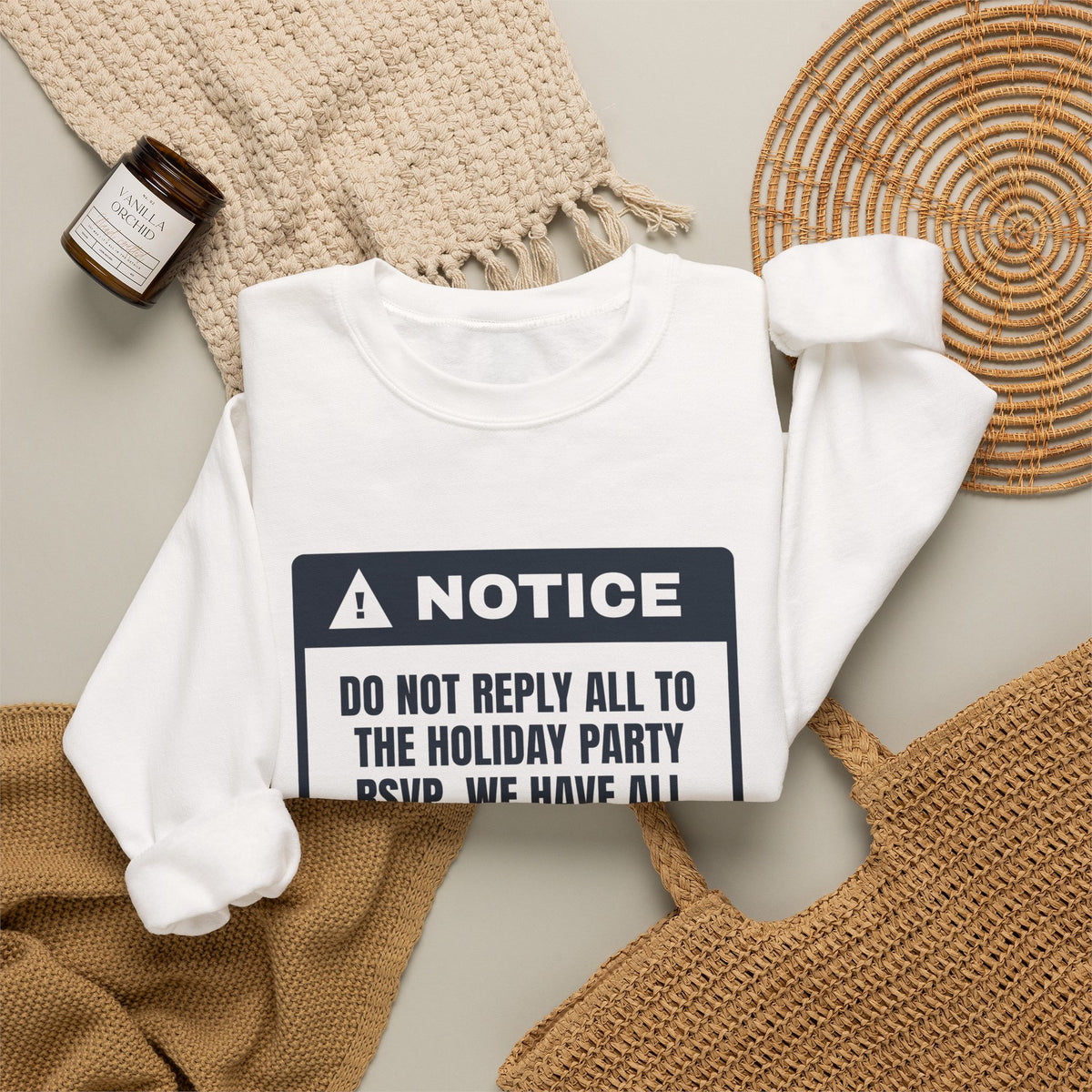 Funny Christmas Coworker Sweatshirt Do Not Reply All To The Party Email