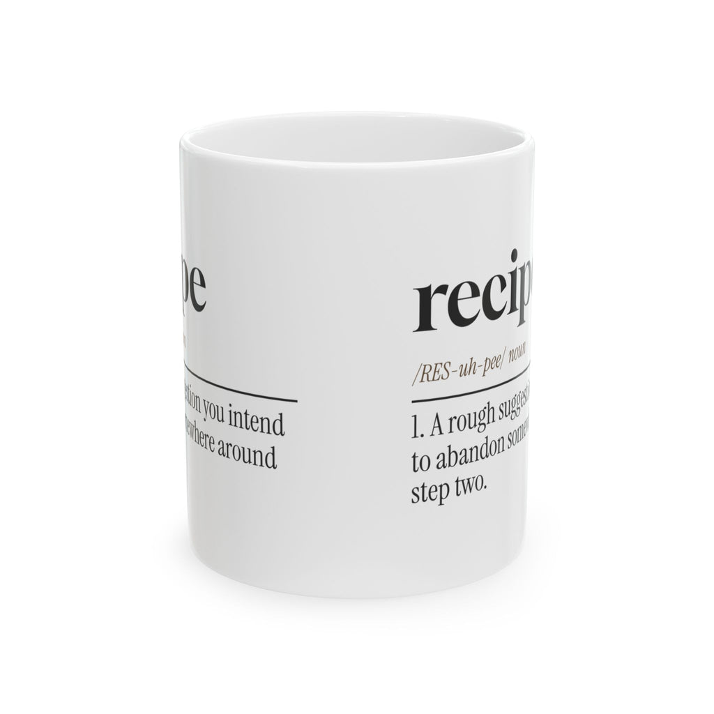 Recipe Dictionary Coffee Mug For Cooking Lovers