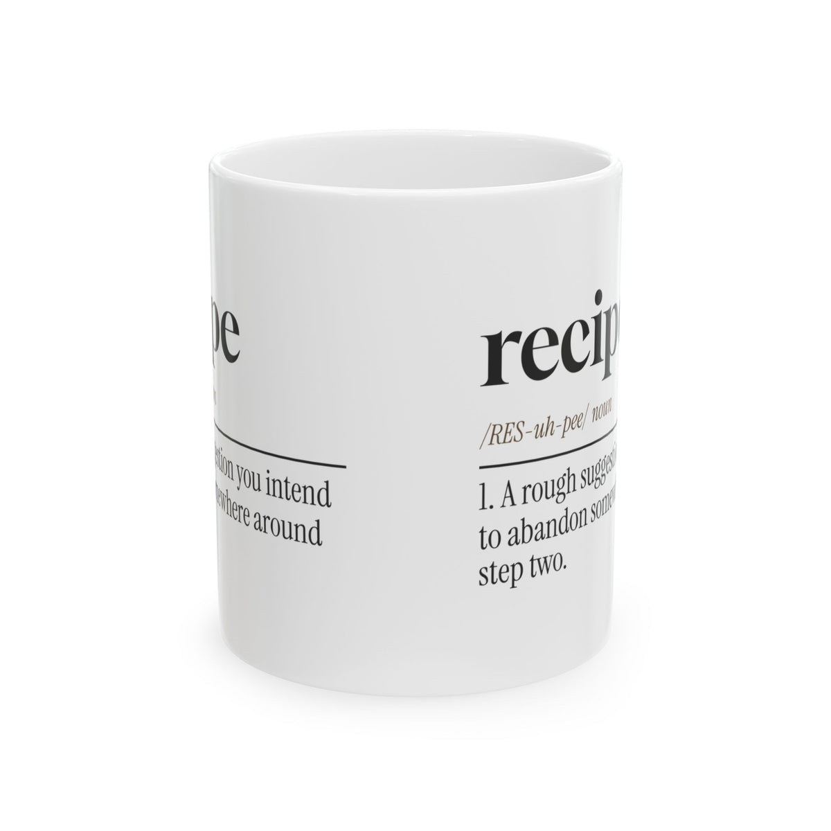 Recipe Dictionary Coffee Mug For Cooking Lovers