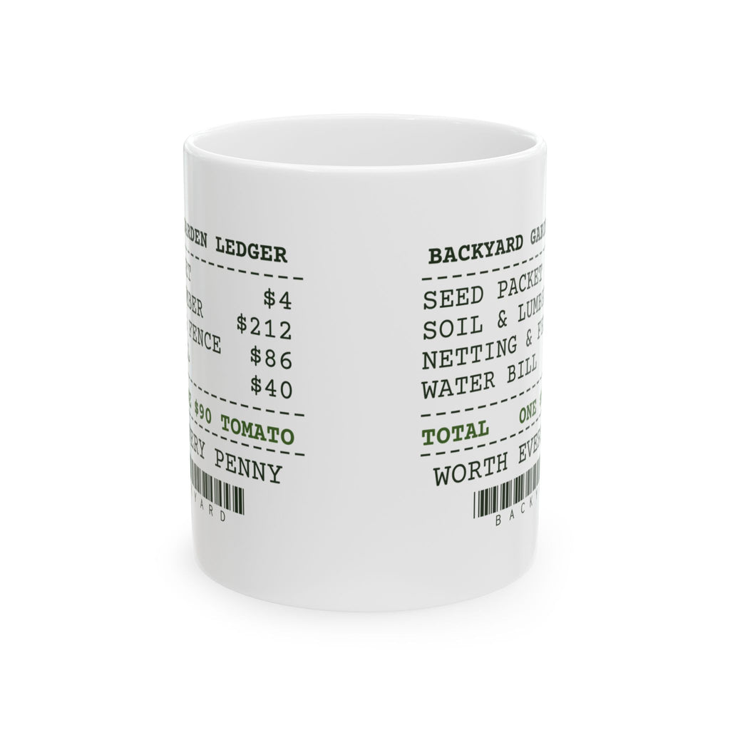Funny Vegetable Garden Coffee Mug Ninety Dollar Tomato Receipt