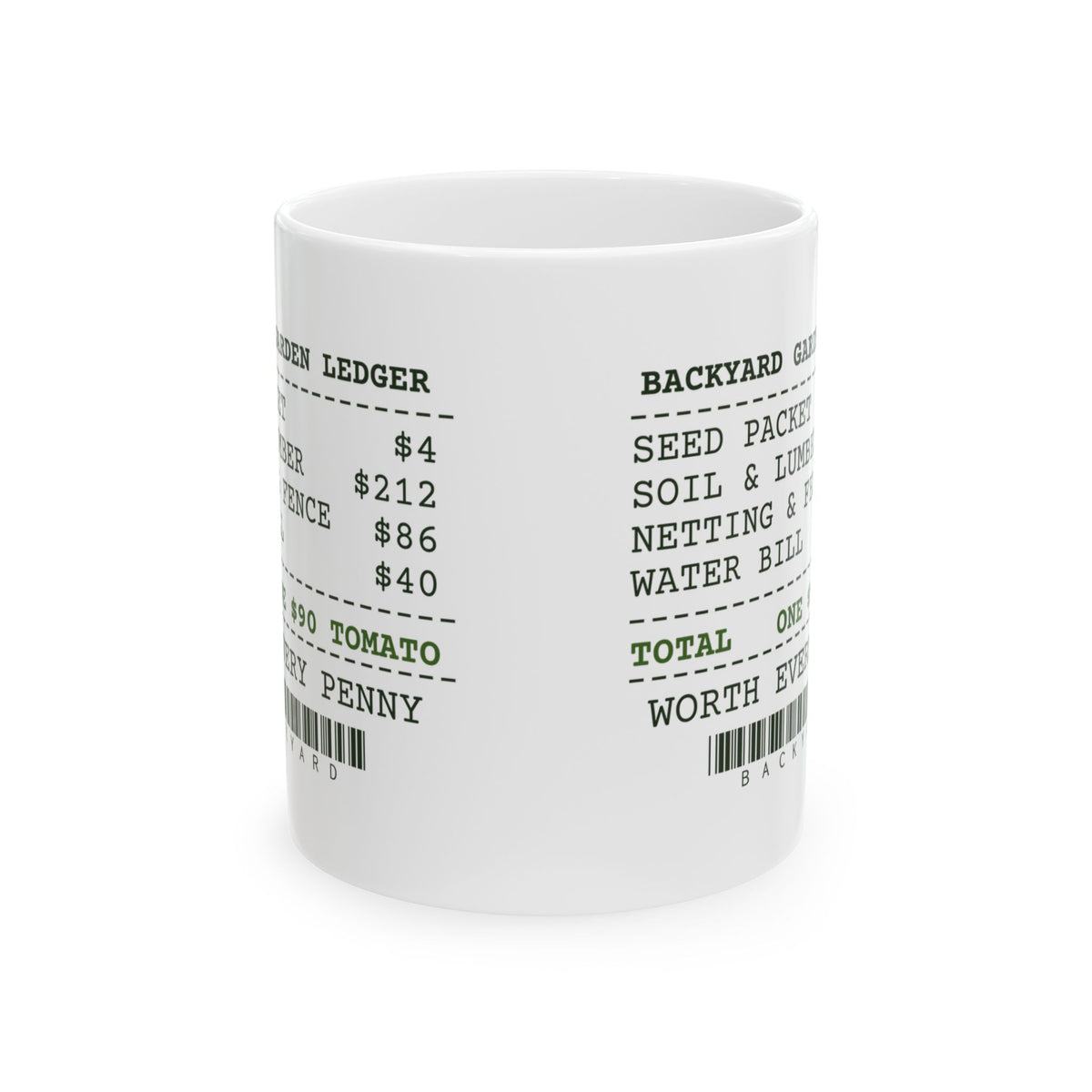 Funny Vegetable Garden Coffee Mug Ninety Dollar Tomato Receipt