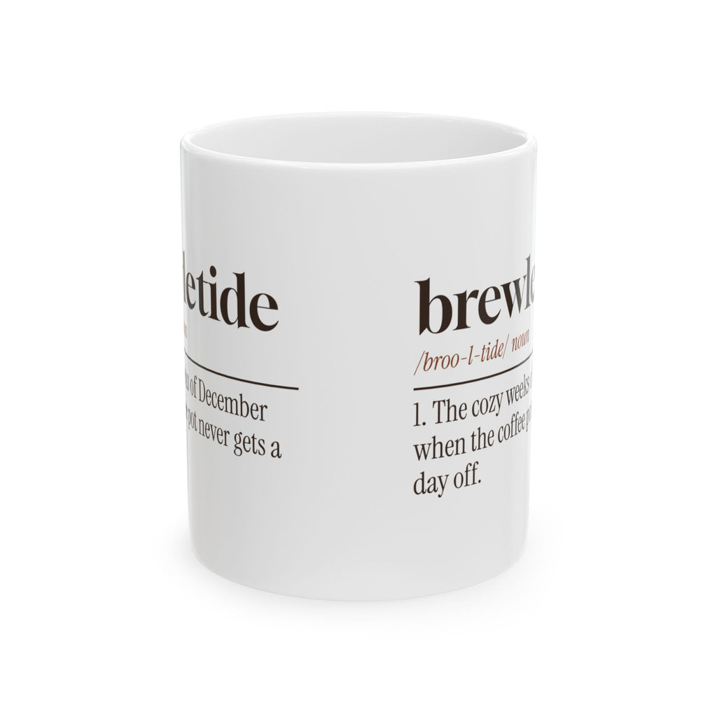 Funny Christmas Coffee Mug Brewletide Definition For Coffee Lovers