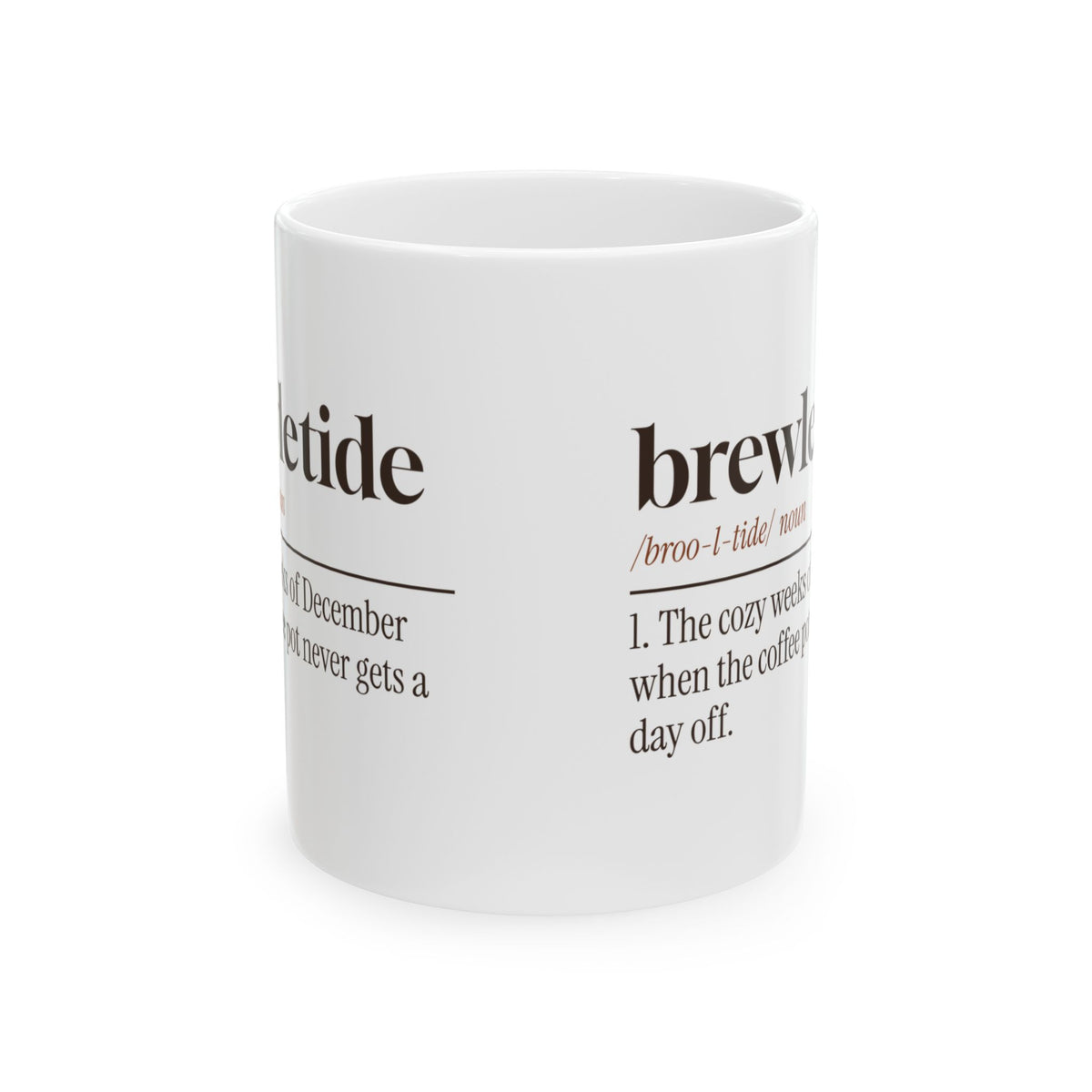 Funny Christmas Coffee Mug Brewletide Definition For Coffee Lovers