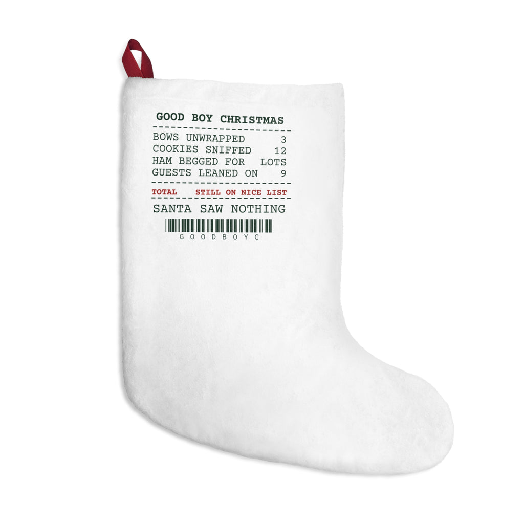 Funny Dog Christmas Stocking Good Boy Receipt For Dog Owners