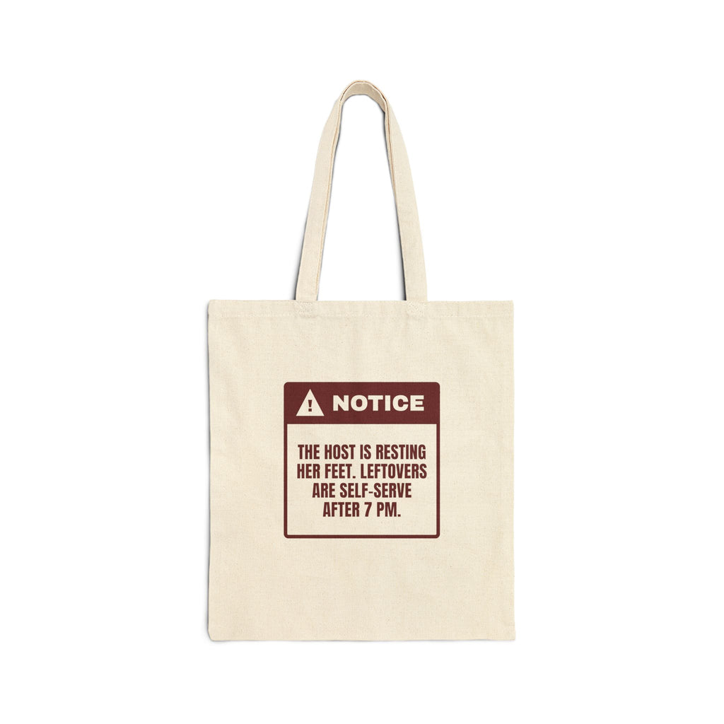 Funny Christmas Hostess Tote Bag Host Is Resting Notice