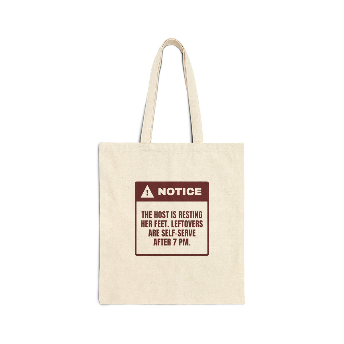 Funny Christmas Hostess Tote Bag Host Is Resting Notice